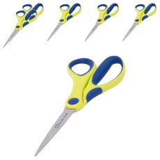 Chieh Pao 潔豹 高碳不銹鋼 白金漢事務剪刀, 綠色, 6個