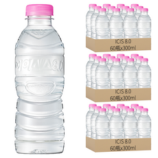 LOTTE 樂天 Chilsung Cider ICIS 8.0 無標籤礦泉水，300ml, 180瓶