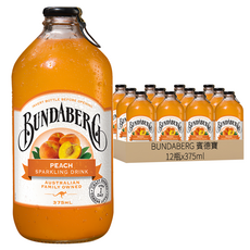 BUNDABERG 賓德寶 蜜桃風味氣泡飲 375ml x 12瓶