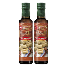 義美生機 台灣土豆油/花生油 250ml*2瓶組-非化學溶劑萃取，台灣在地花生, 2瓶