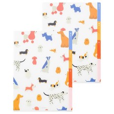 日本 MIDORI 3層資料夾 A5, 小狗, 2個