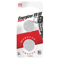 Energizer 勁量 CR2025 鈕扣型鋰電池 2入裝, 超強勁持久電力, 有效年限10年, 2顆, 1組