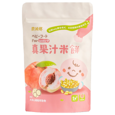 農純鄉 真果汁米餅 水蜜桃口味, 1個, 40g