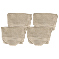 妃妃嚴選 加厚亞麻收納籃, 大, 米白色, 4個