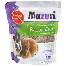 Mazuri 提摩西草兔飼料 適用於所有生命階段的兔子, 1kg, 1包