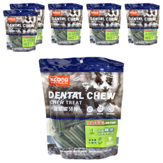 K.C.DOG 開心狗 蔬菜六角潔牙骨 消臭效果更佳, 綠茶 + 葉綠素, 400g, 6包