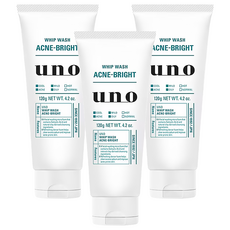 uno 台灣公司貨 新 抗痘洗顏洗面乳, 120g, 3條