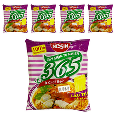 NISSIN 日清 365泰國酸辣風味烘乾麺, 5包