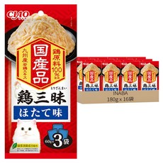 INABA CIAO 啾嚕 三昧餐包, 180g, 16袋, 干貝