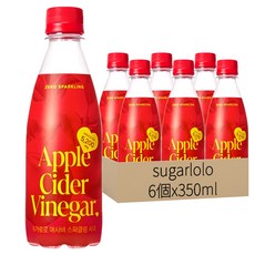 sugarlolo 蘋果醋氣泡飲, 350ml, 6個