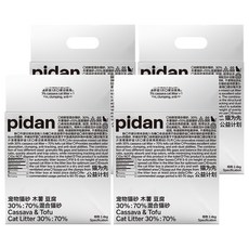 pidan 寵物木薯豆腐混合貓砂 4包 無香 2.4kg 吸臭吸水不帶出