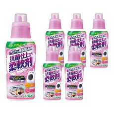 LION 獅王寵物奈米樂柔軟劑, 抗菌除菌, 含除塵螨配方, 清新綠草花香味, 360g, 6瓶