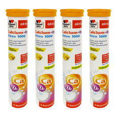 Doppel herz 德之寶 鈣+D3 Osteo 1000 發泡錠, 108g, 15錠, 4瓶