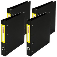 DaTaBanK 三田文具 D型專案收納資料夾 4孔 A4 649DS, 4本, 黃色