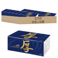 五月花 厚棒抽取式衛生紙, 1入, 60包