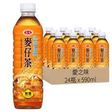 愛之味 冰萃漫香 無糖麥仔茶, 590ml, 24瓶