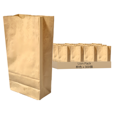 素色牛皮紙袋 中, 棕色, 300個