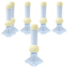 悟生 三指定位握筆矯姿器 鉛筆延長器, 藍色, 6個