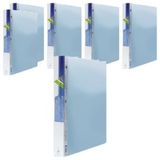 粉彩4孔夾 粉藍 - (1本), 6入