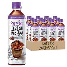 LOTTE 樂天 Let's Be 榛果咖啡, 500ml 大容量, 24瓶