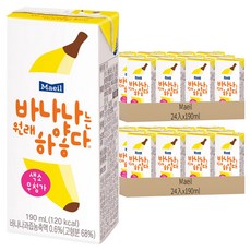 Maeil 香蕉牛奶, 無添加色素，食用更安心, 含香蕉原汁，新鮮美味, 獨立包裝，外出旅行方便攜帶, 190ml, 48入