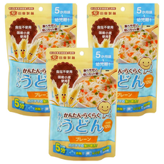 TanabikiSeimen 寶寶烏龍麵, 日本國產食材, 不含食品添加物或色素, 適合5個月以上嬰兒食用, 120g, 3包