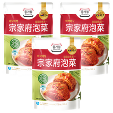 JONGGA 宗家府 泡菜 經典原味 甜酸辣平衡, 500g, 3包