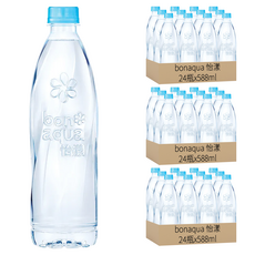 bonaqua 怡漾 鹼性離子水, 588ml, 72瓶