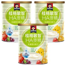 QUAKER 桂格 敏智HA麥精 乳鐵蛋白配方, 700g, 3罐, 6個月以上