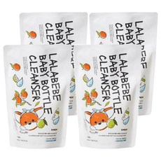 MOTHER-K K-MOM LALABEBE 草本極淨蔬果奶瓶清潔劑 補充包, 400ml, 4包