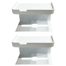 壁掛紙巾架 一般款 白色 浴室置物架 免釘安裝 雙層收納, 2個