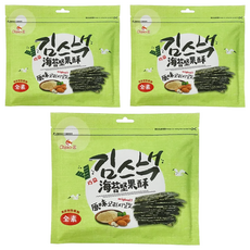 Chiao-E 巧益 海苔堅果酥-原味(綠) 3入 海苔酥脆 堅果香氣 健康零食 獨立包裝, 36g