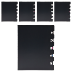 maruman 5CHART 20孔筆記本 A5, 黑色, 5本