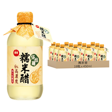 萬家香 純佳釀糯米醋 6%高濃度 100%純釀造, 450ml, 18瓶