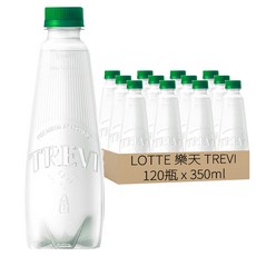 LOTTE 樂天 TREVI 無標籤氣泡飲 原味，品嘗單純清爽滋味，無糖少負擔，減塑有質感, 350ml, 120瓶