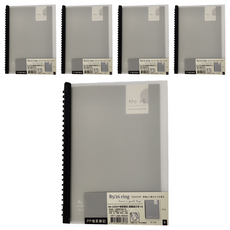 26孔PP增頁筆記 B5, 5本, 莫蘭迪日安IIB