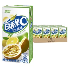 黑松 果汁C系列 百香果, 300ml, 24入