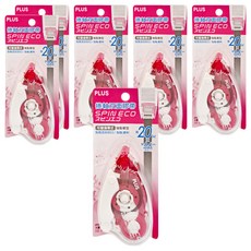 PLUS 台灣普樂士 TG-610BC捲軸雙面膠帶正帶 粉 黏性強 適用於信封、資料黏貼, 6入