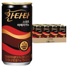 LOTTE 樂天 Chilsung Cider Cantata 甜美式罐裝咖啡 雙重滴漏工法, 175ml, 30罐