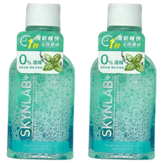 SKYNLAB 太潔 清新薄荷漱口水 清新口氣 快速除異味 溫和無酒精, 100ml, 2瓶