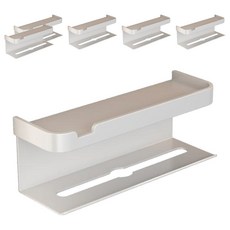 超級工廠 多功能紙巾架 附免釘膠以及螺絲 加長款,白色,6個