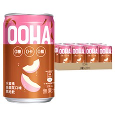 OOHA 氣泡飲 水蜜桃烏龍茶 迷你罐, 200ml, 24罐