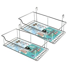 名仕 免釘萬用掛籃 430不鏽鋼 鍍鉻 台灣製, 26 x 13 x 11cm, RB136, 2個