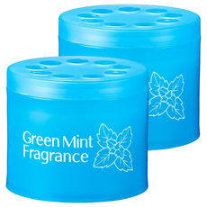 AIMEDIA 艾美迪雅 衣物防霉除臭香氛 衣櫃用 日本製造 可持續約90天, 綠薄荷, 85g, 2罐