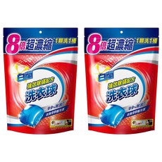 白蘭 強效除螨配方洗衣球 紅, 27顆, 2袋