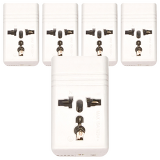 Dr.AV 聖岡科技 2P台灣專用 萬國轉換節能插頭 1孔, 適用電壓AC125V，額定電流15A, 13.4cm, TNT-896S, 5個