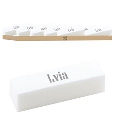 Lvia 指甲磨砂塊, 白色, 10個