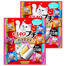 INABA CIAO 啾嚕 寒天點心片，8gx25個, 鰹魚 + 鮪魚 + 雞肉, 200g, 2袋