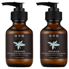 GRANGE 璞草園 潔顏修鬍凝露, 添加植物精油, 全膚質/敏感性肌膚適用, 100ml, 2瓶