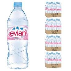 依雲 evian 天然礦泉水, 1L, 24瓶